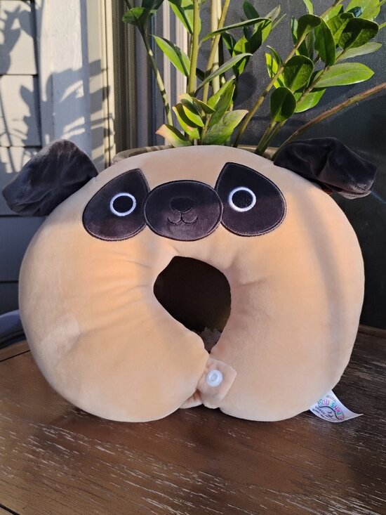 Squishmallows Other - Prince the Pug Dog Squishmallow Kids Neck Travel Pillow